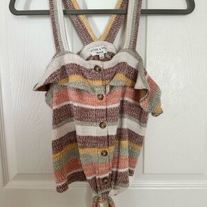 Madewell Striped Button-Down Knit Top
